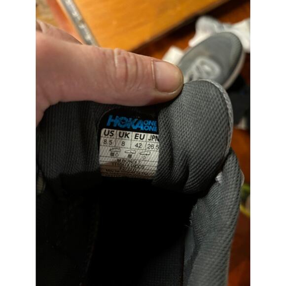 Hoka One One Bondi 7 sneakers gray running shoes men's size 8.5 wild dove - Picture 7 of 7
